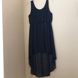 Navy blue polka dot dress